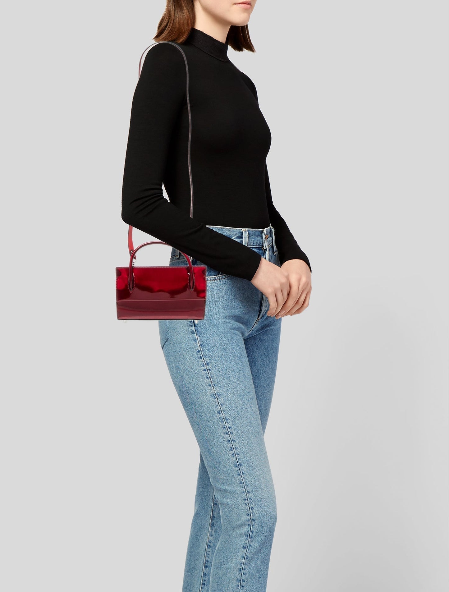 Christian Louboutin Patent Leather Paloma Baguette