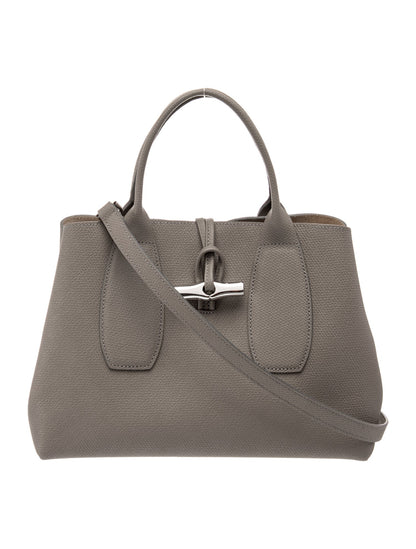 Longchamp Leather Top Handle Bag