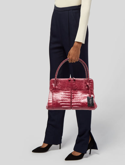 Nancy Gonzalez Crocodile Top Handle Bag