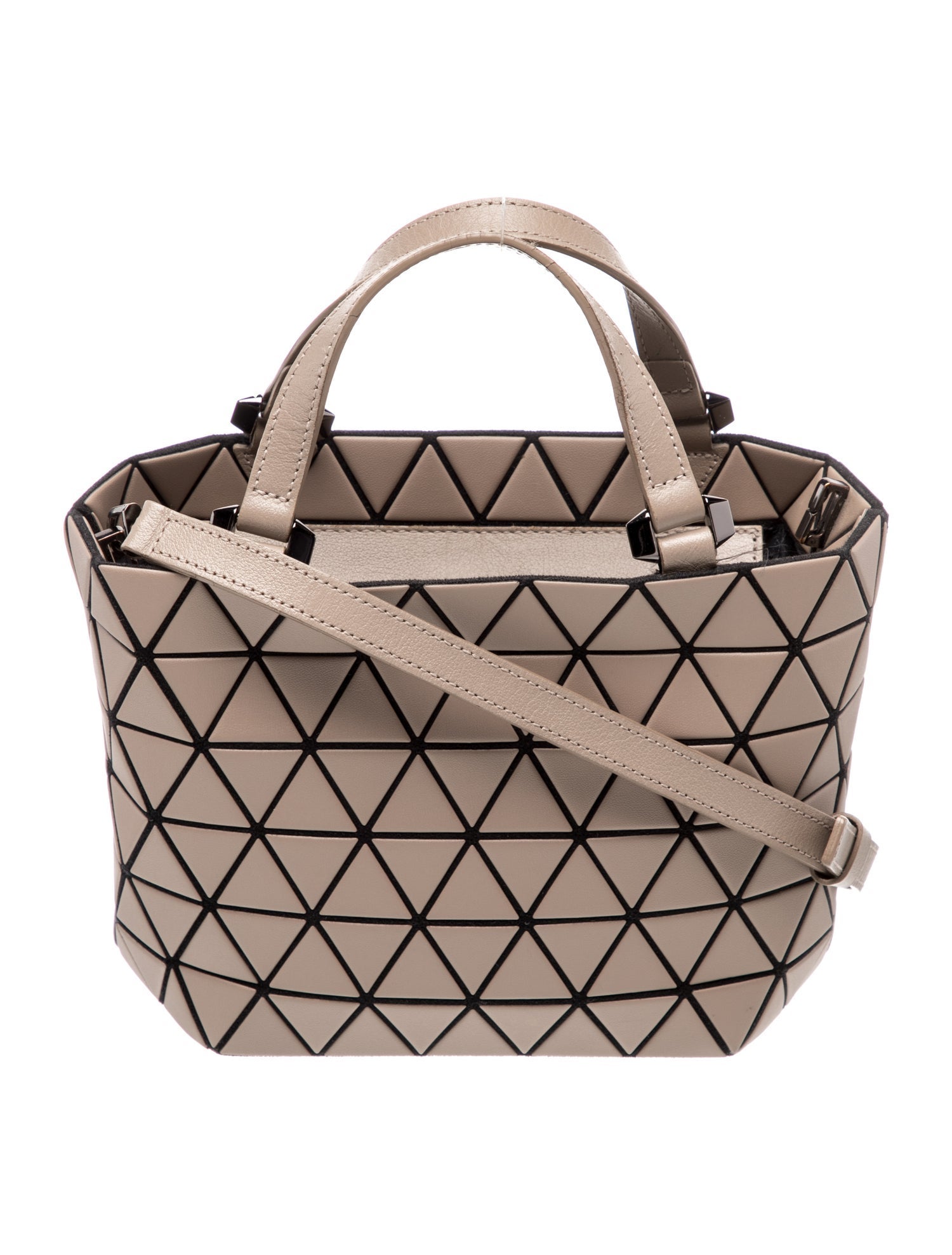 Bao Bao Issey Miyake Leather Top Handle Bag