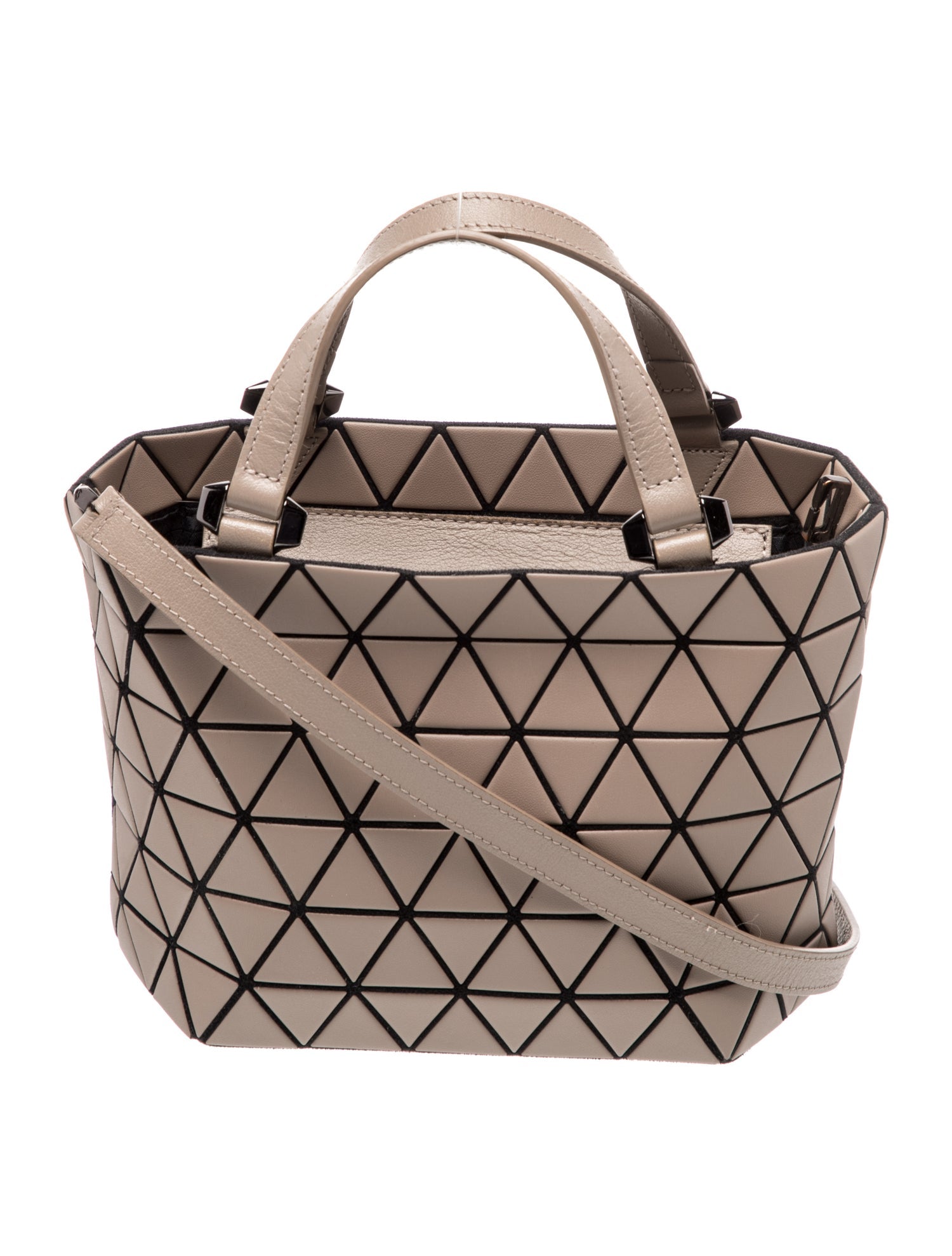 Bao Bao Issey Miyake Leather Top Handle Bag