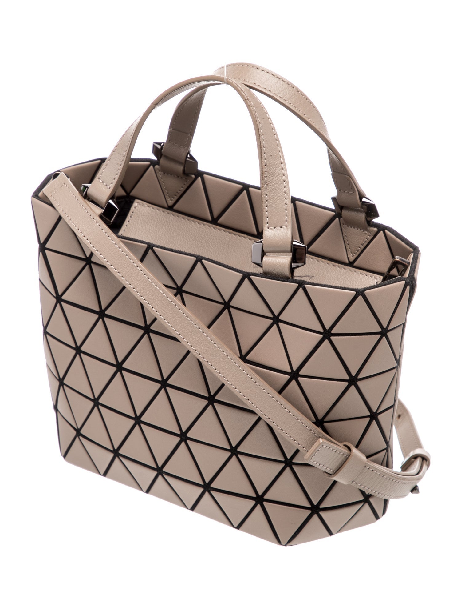 Bao Bao Issey Miyake Leather Top Handle Bag