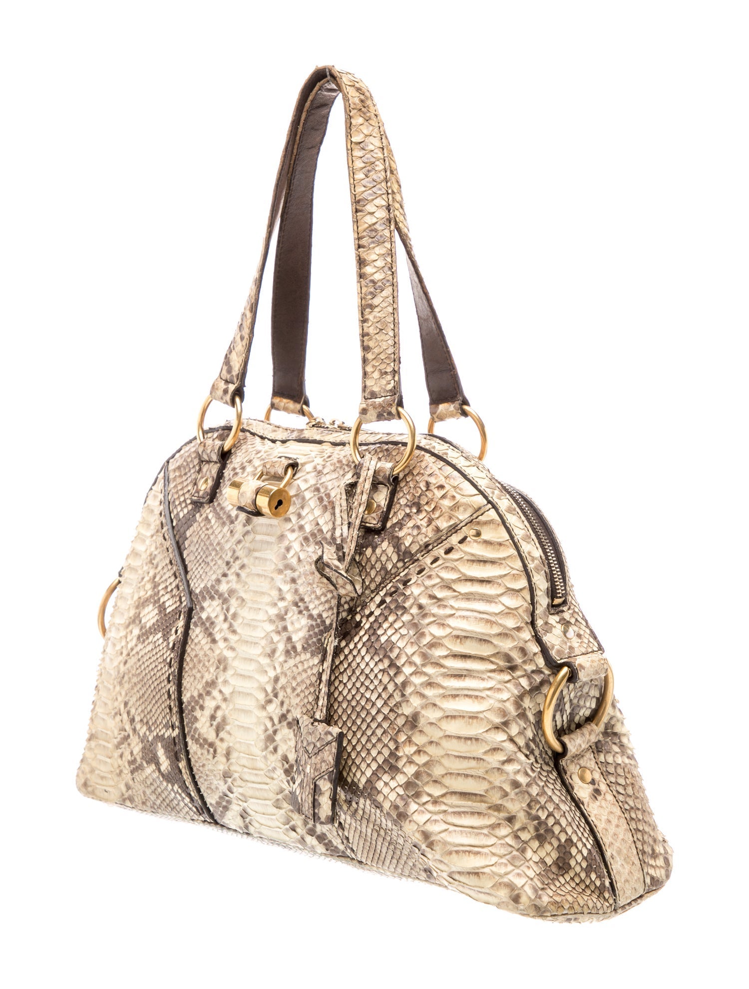 Yves Saint Laurent Rive Gauche Snakeskin Saint Laurent Muse Medium