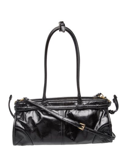 Prada Enameled Metal Triangle Bonnie Medium