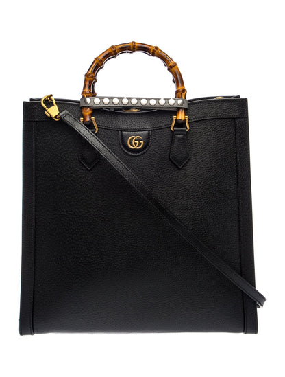 Gucci Leather Diana Tote Bag Large