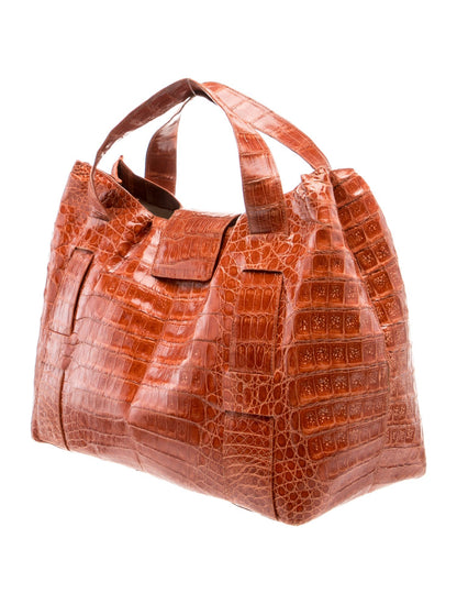 Nancy Gonzalez Crocodile Top Handle Bag