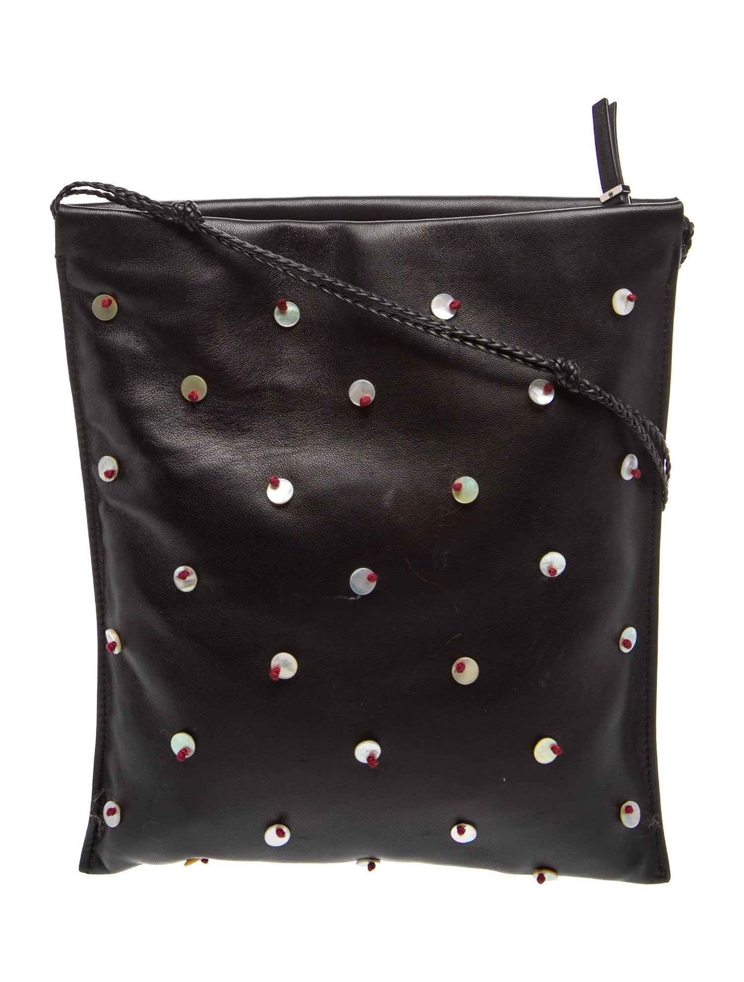 The Row Leather Polka Dot Crossbody Bag