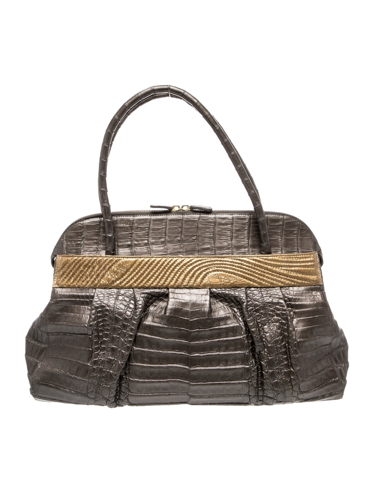 Nancy Gonzalez Crocodile Top Handle Bag