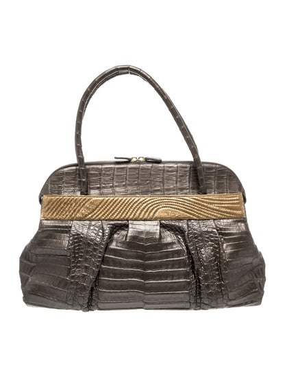Nancy Gonzalez Crocodile Top Handle Bag