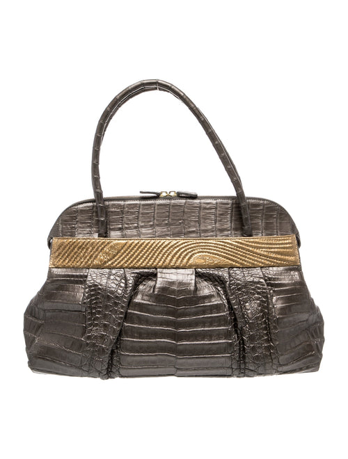 Nancy Gonzalez Crocodile Top Handle Bag