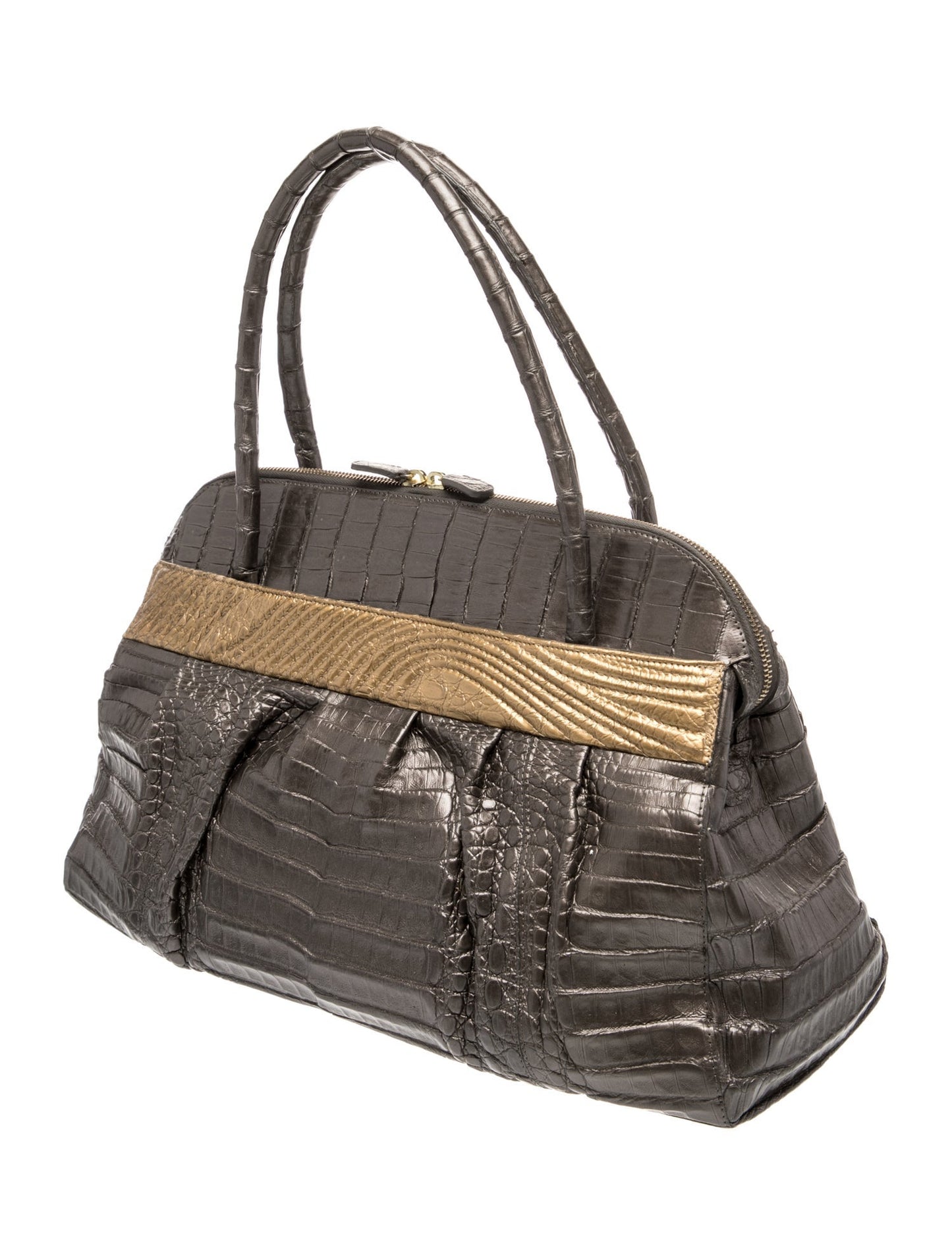 Nancy Gonzalez Crocodile Top Handle Bag