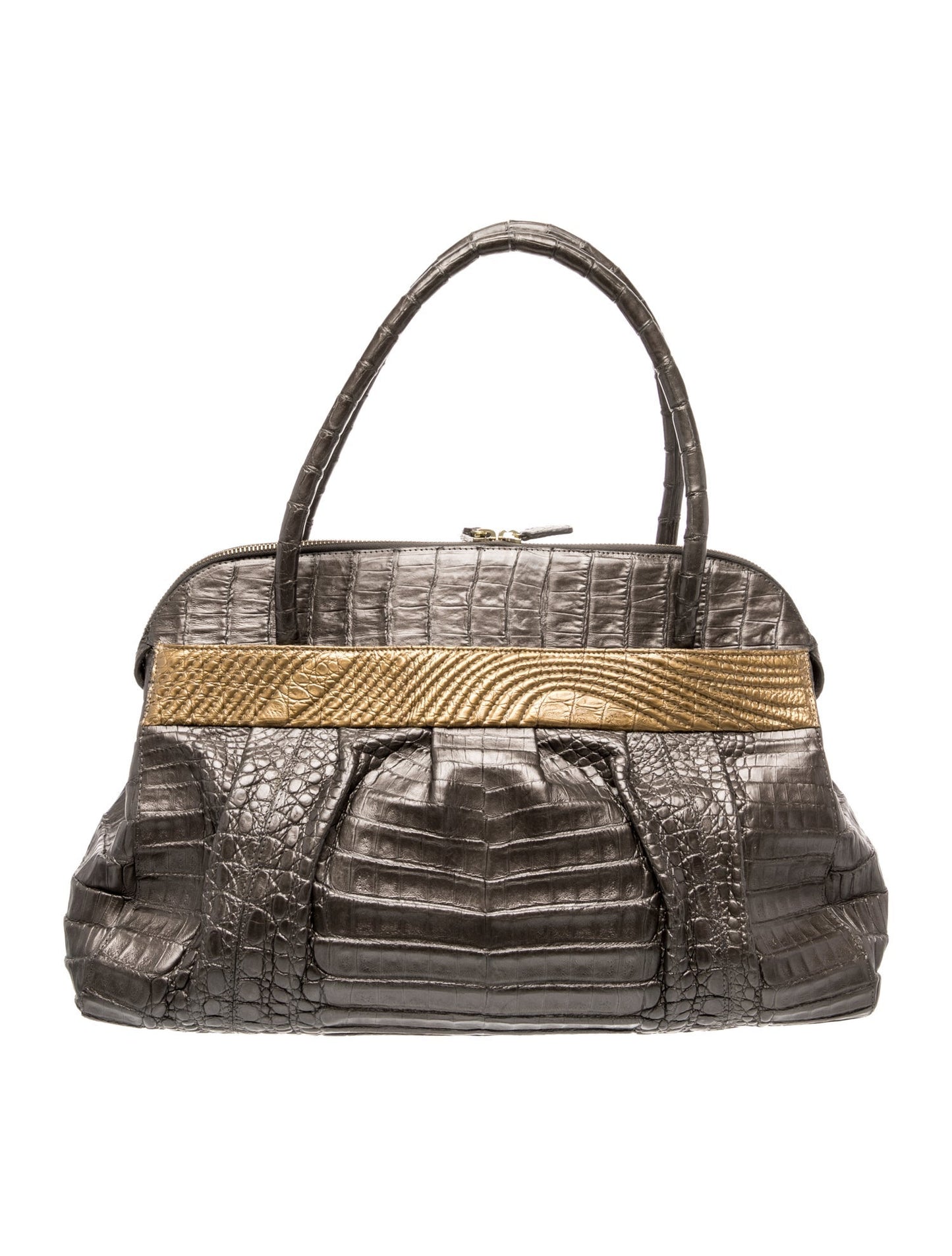 Nancy Gonzalez Crocodile Top Handle Bag