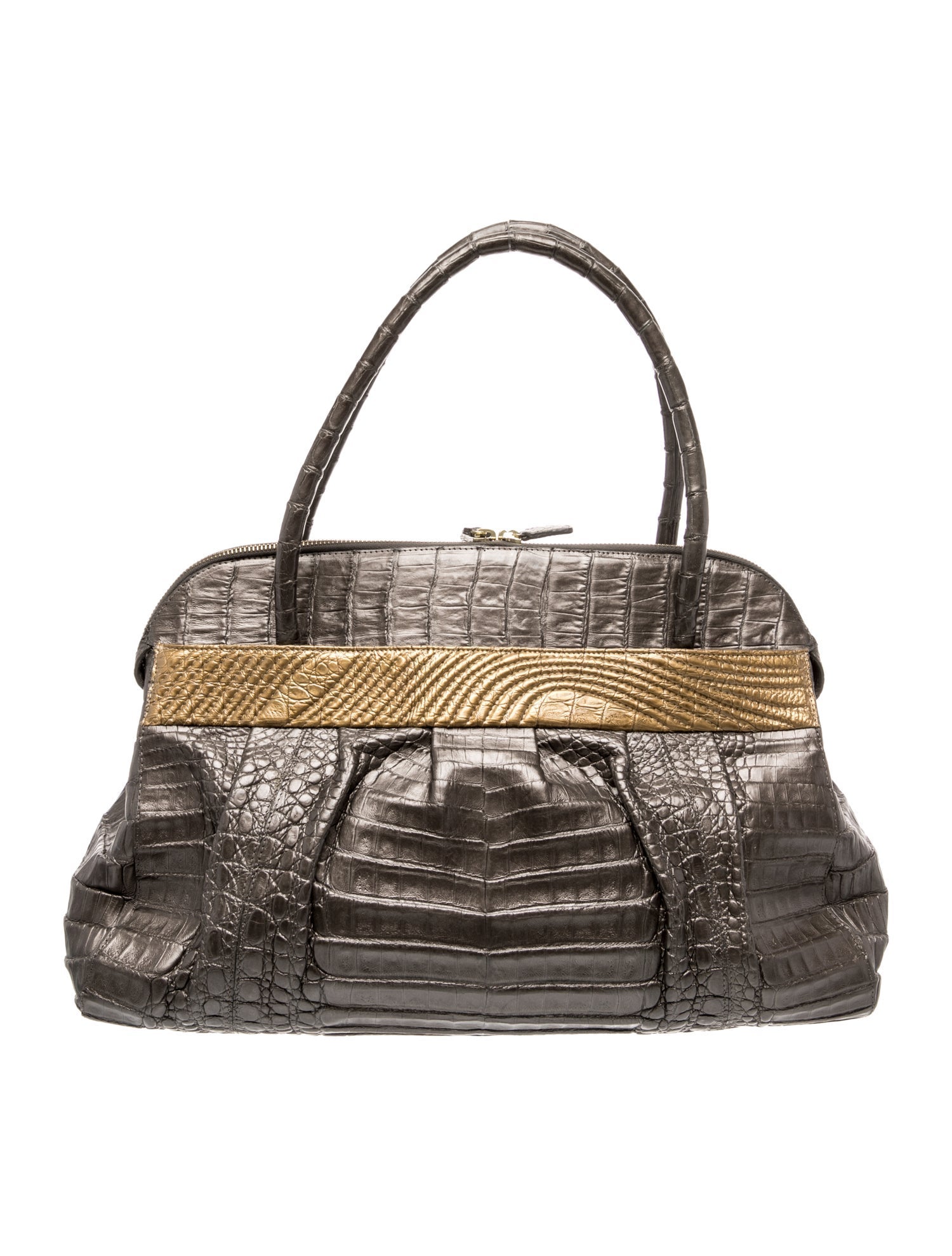 Nancy Gonzalez Crocodile Top Handle Bag