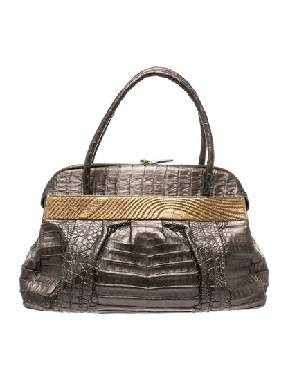 Nancy Gonzalez Crocodile Top Handle Bag