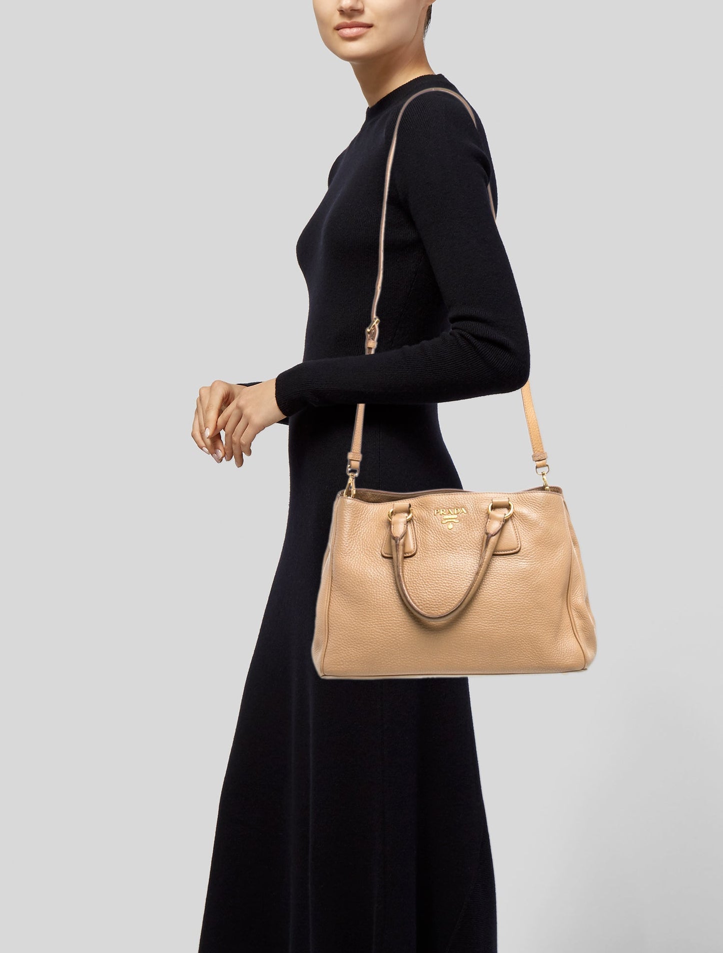 Prada Vitello Daino Leather Top Handle Bag