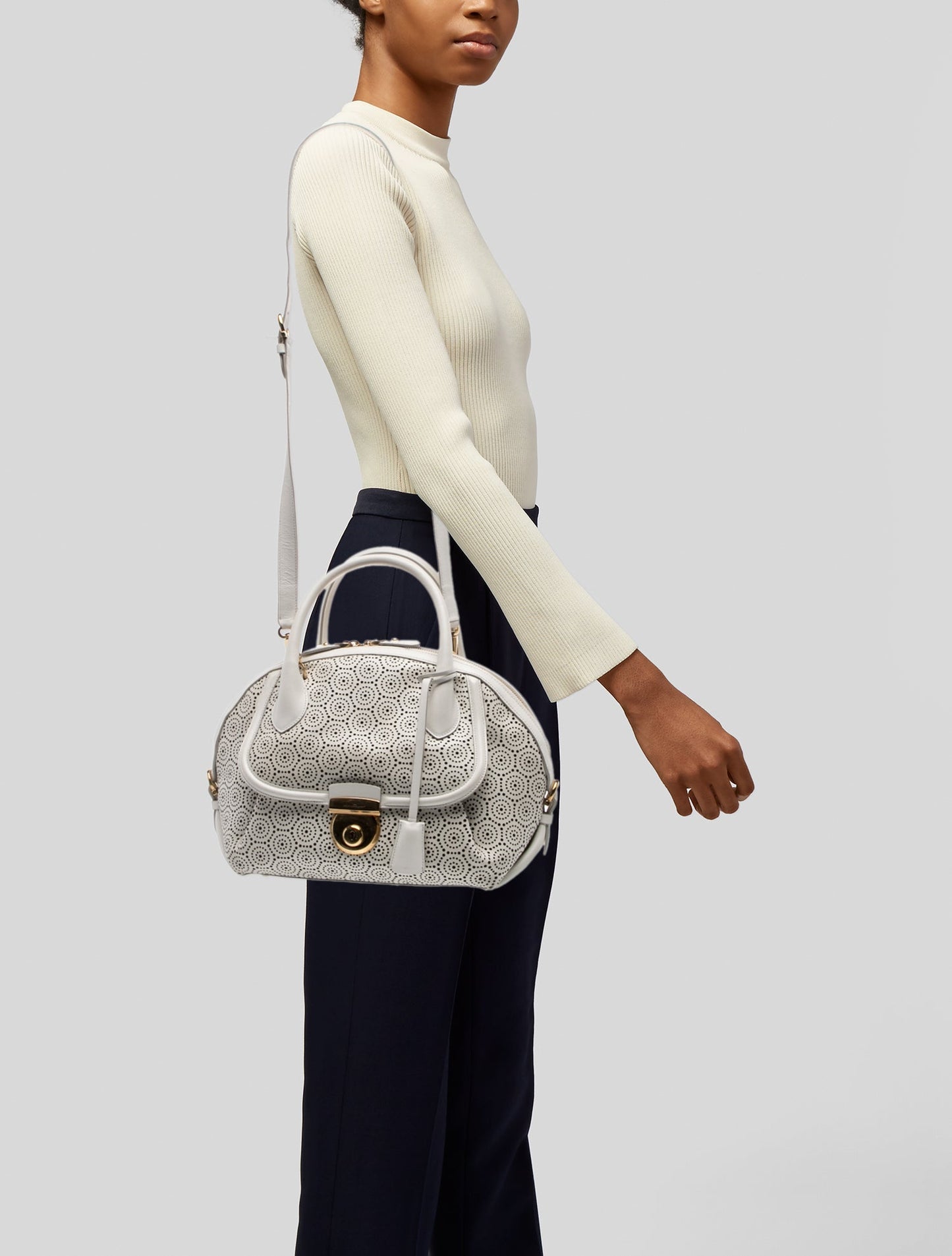 Salvatore Ferragamo Leather Top Handle Bag
