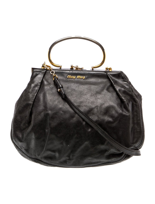 Miu Miu Leather Top Handle Bag Vintage