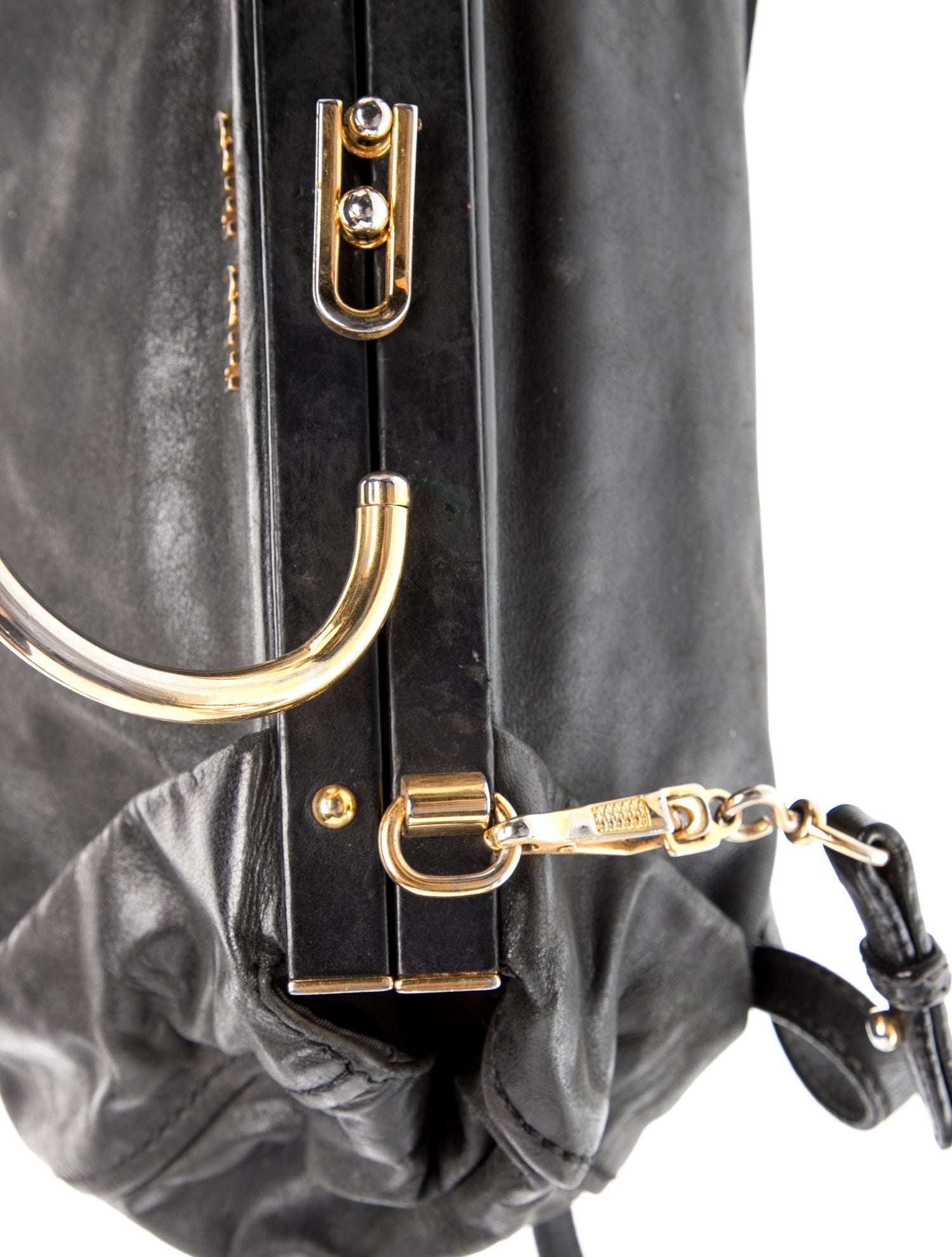 Miu Miu Leather Top Handle Bag Vintage