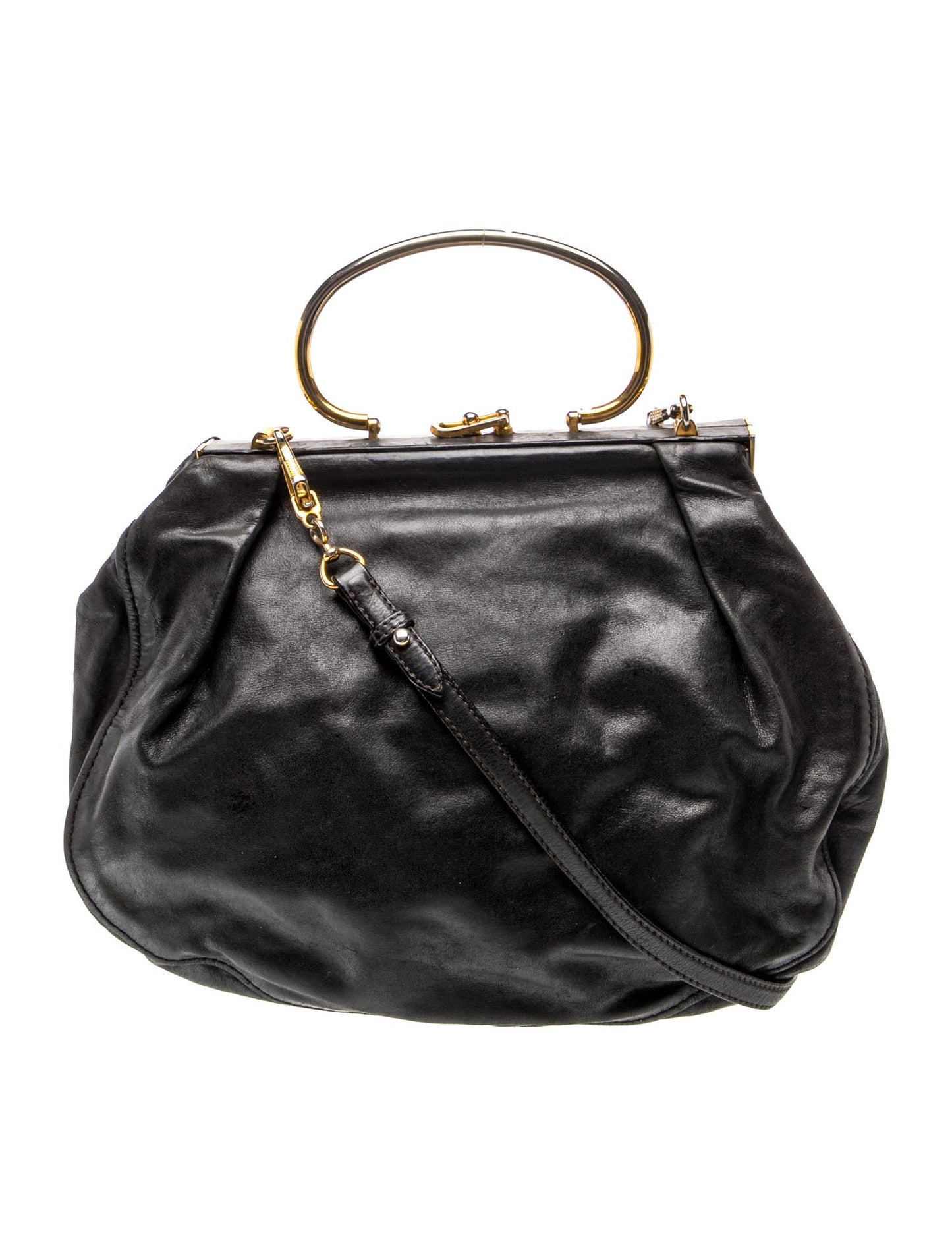 Miu Miu Leather Top Handle Bag Vintage