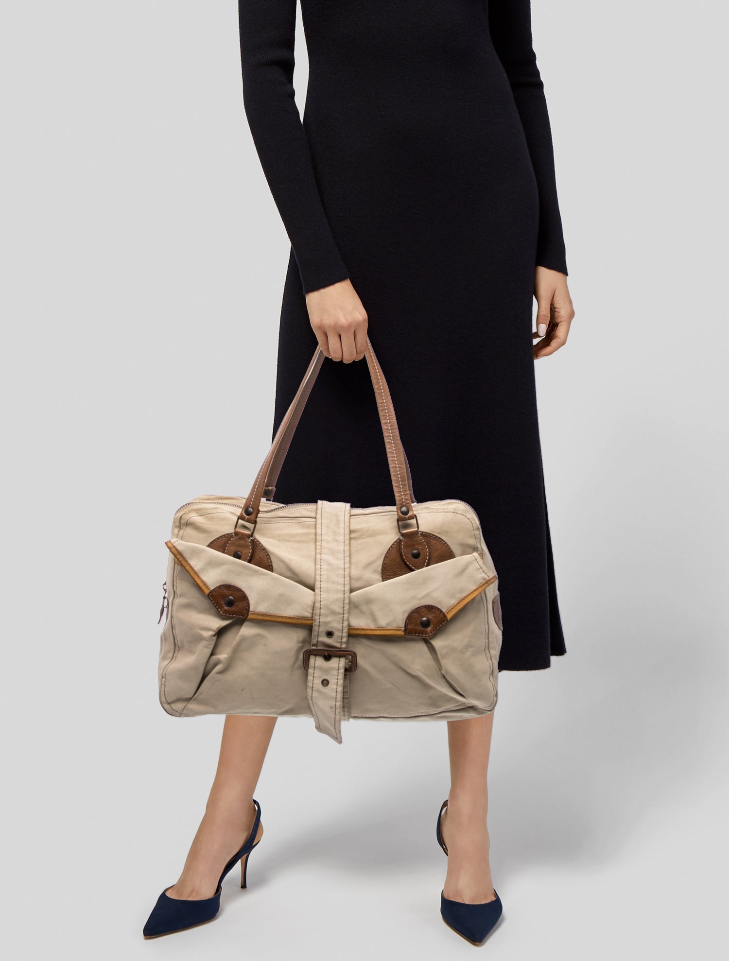 Miu Miu Canvas Weekender Bag Vintage