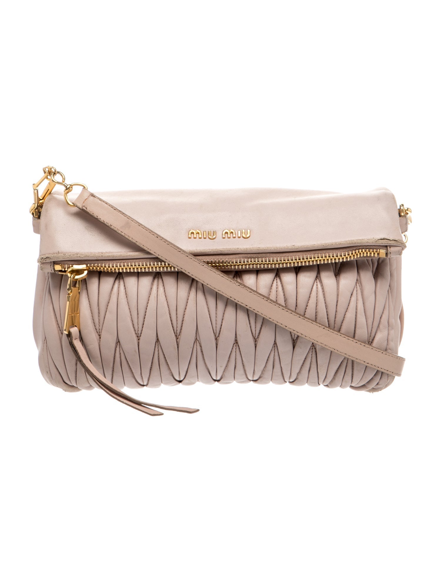 Miu Miu Leather Matalasse Leather Flap Crossbody Bag