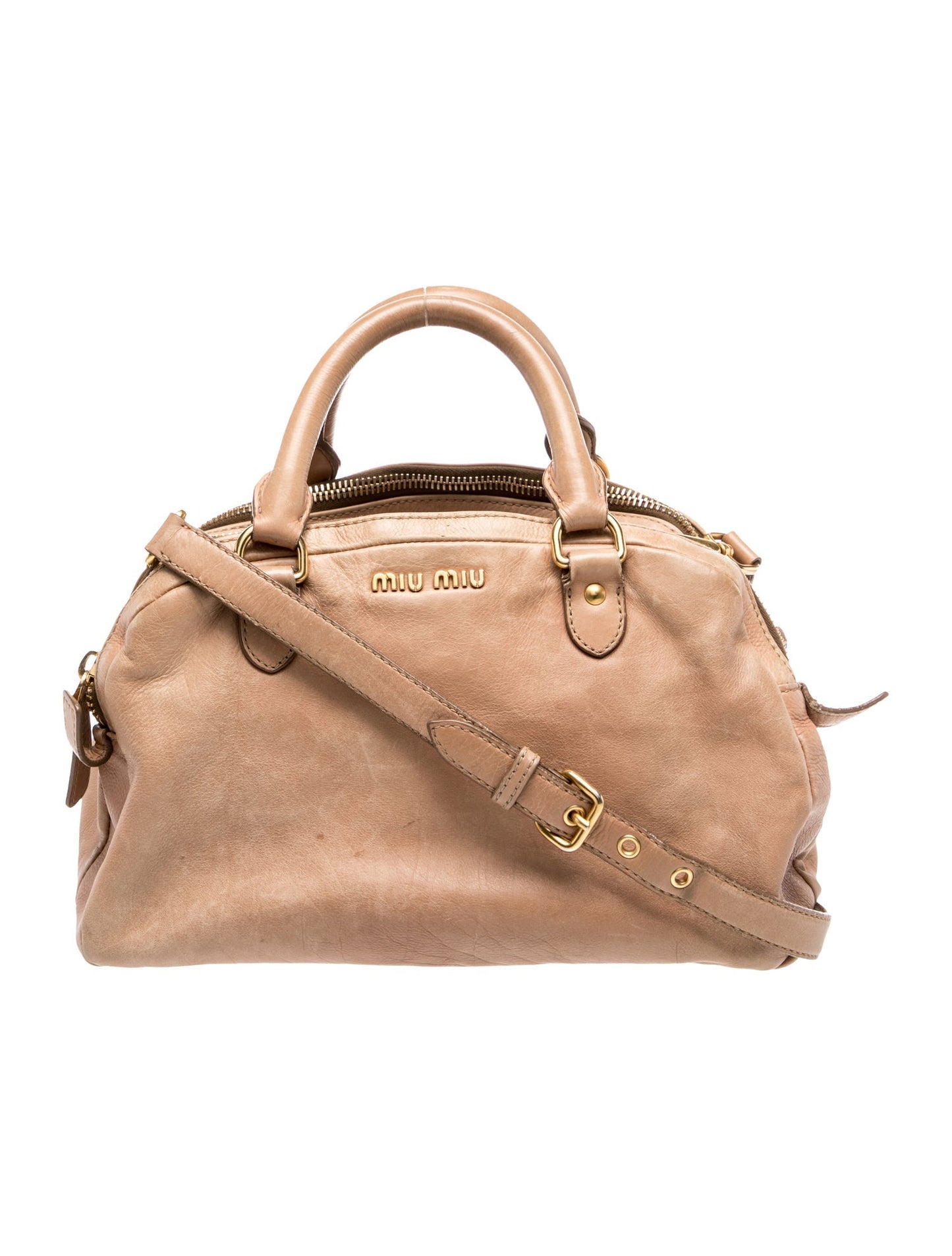 Miu Miu Leather Top Handle Bag