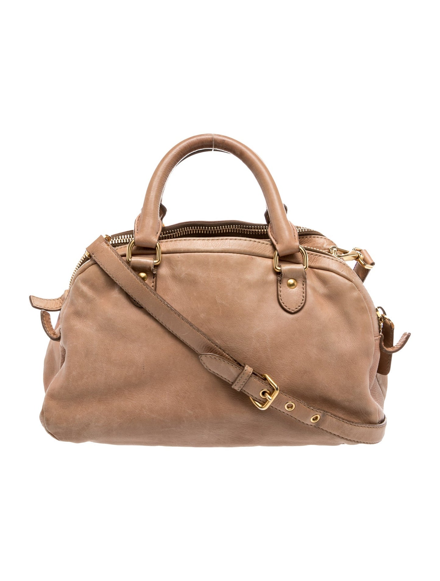 Miu Miu Leather Top Handle Bag