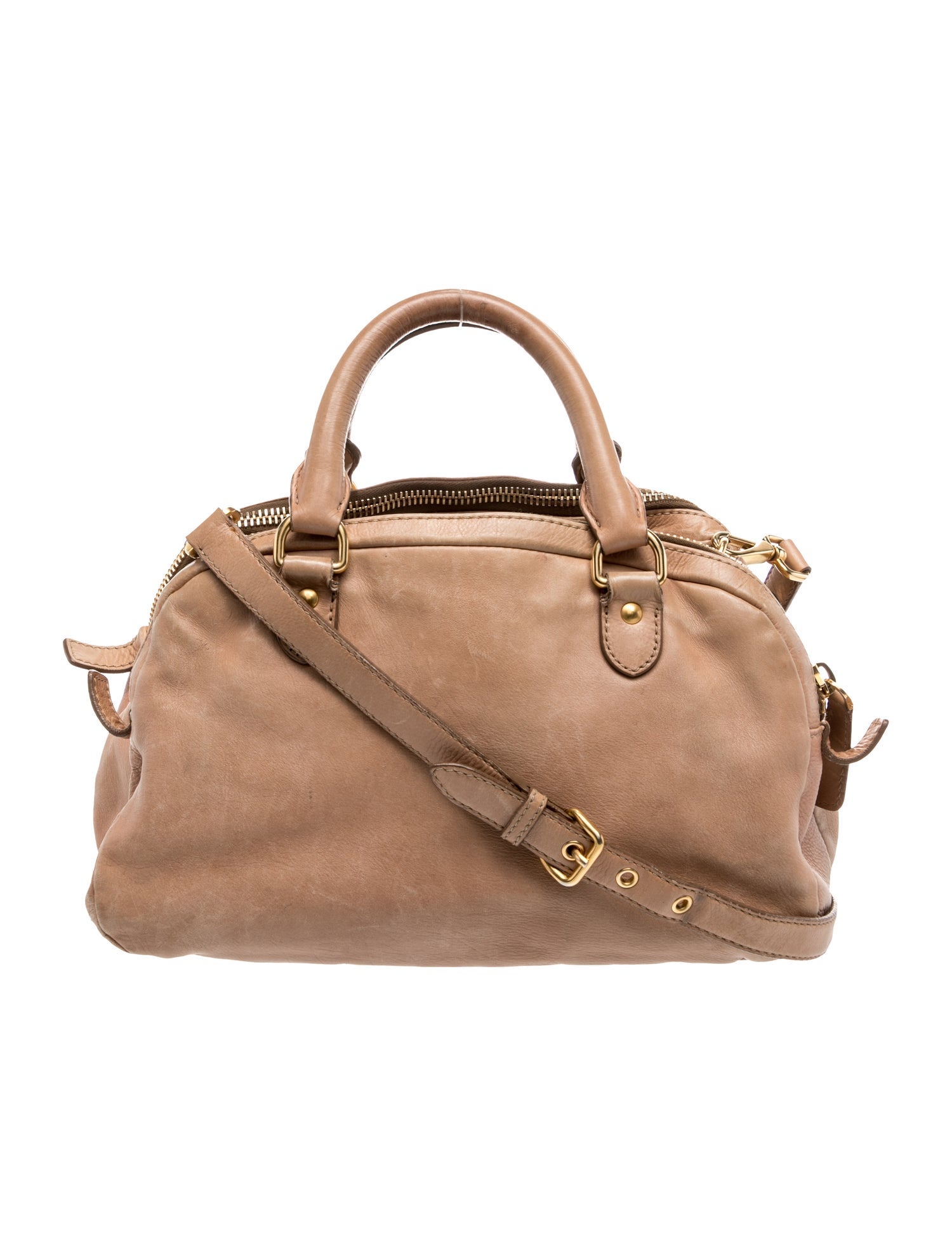Miu Miu Leather Top Handle Bag