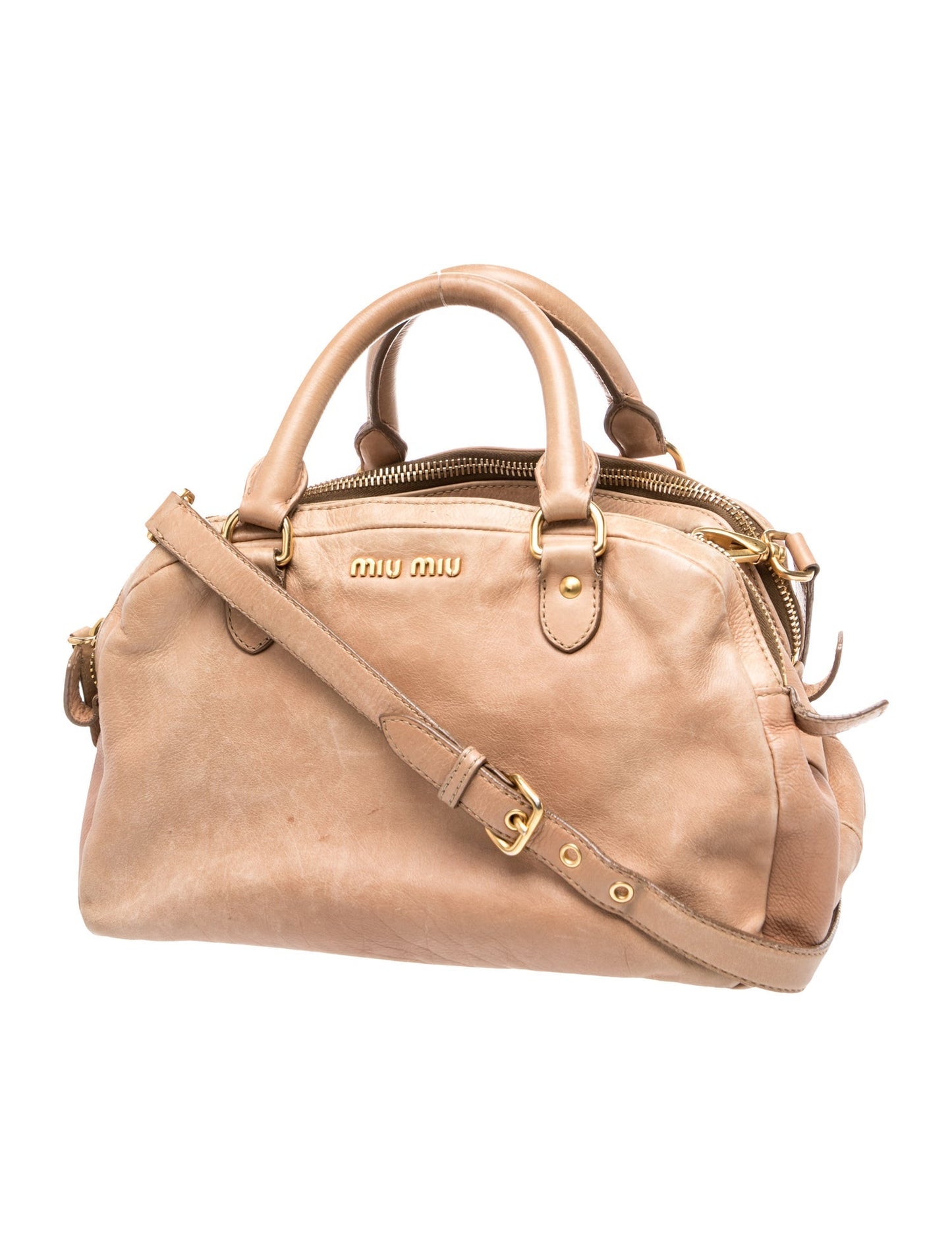 Miu Miu Leather Top Handle Bag