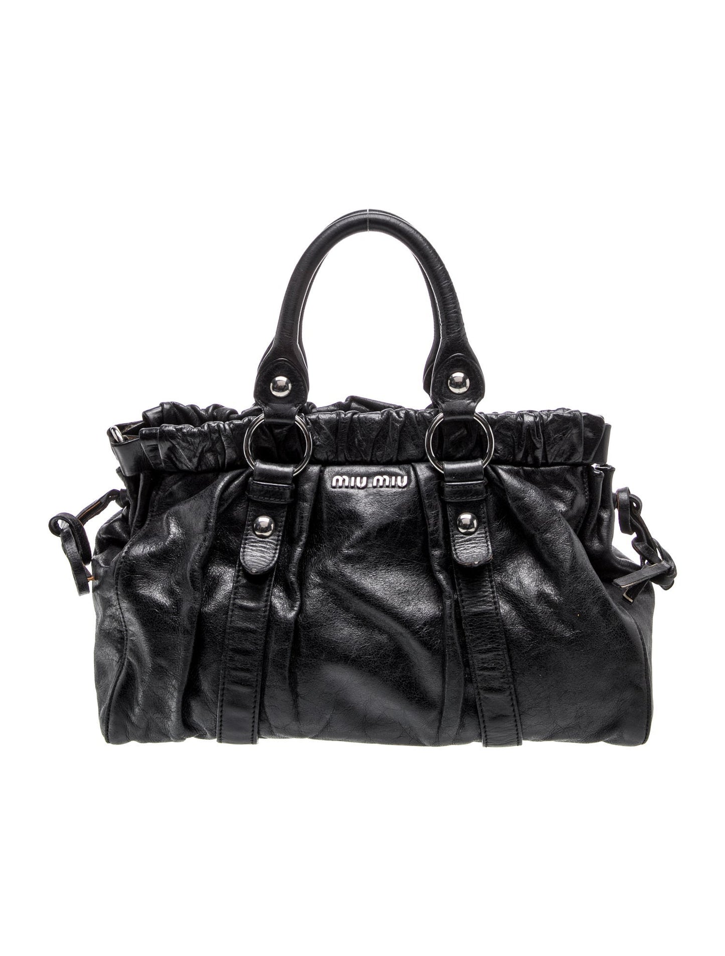 Miu Miu Leather Top Handle Bag