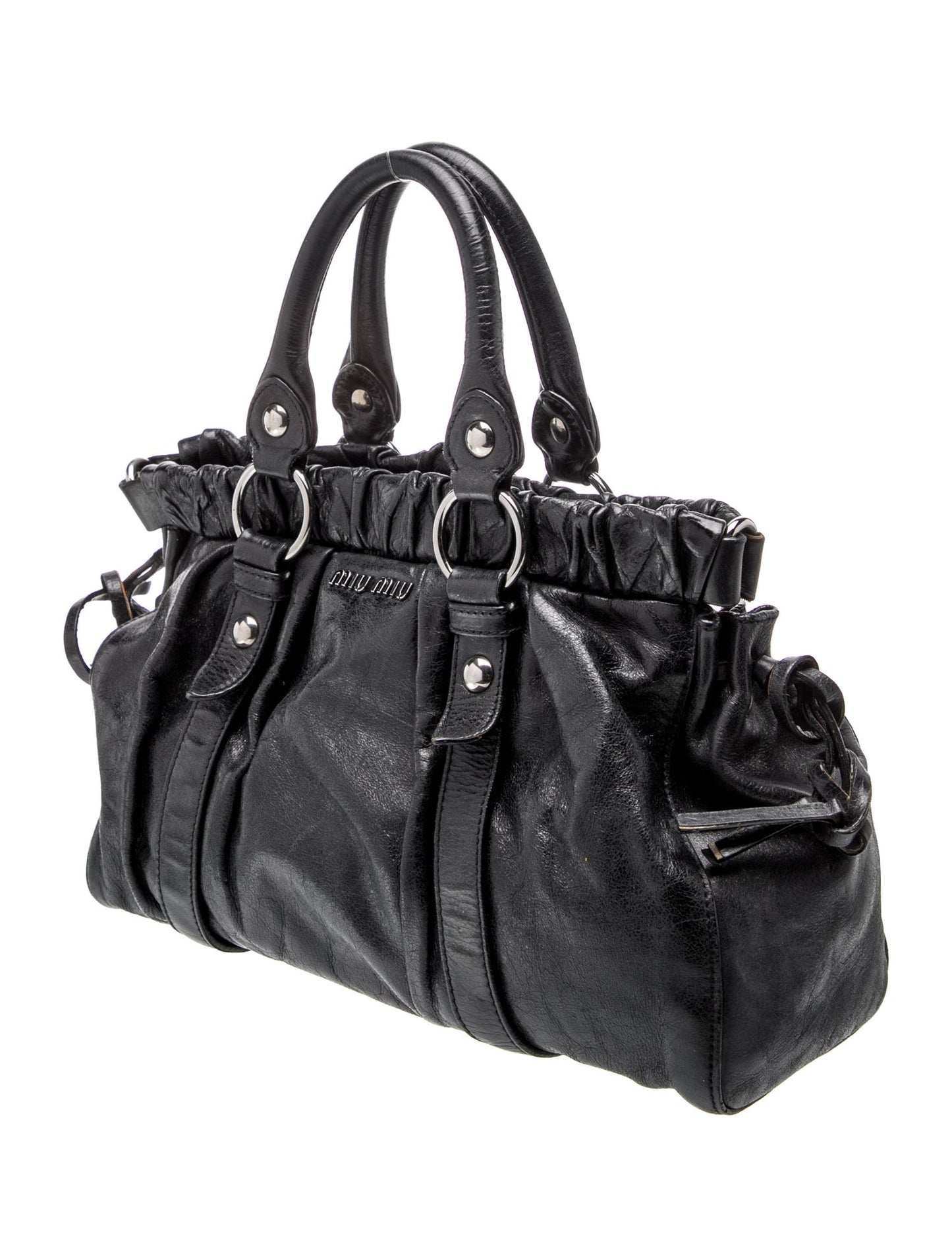 Miu Miu Leather Top Handle Bag