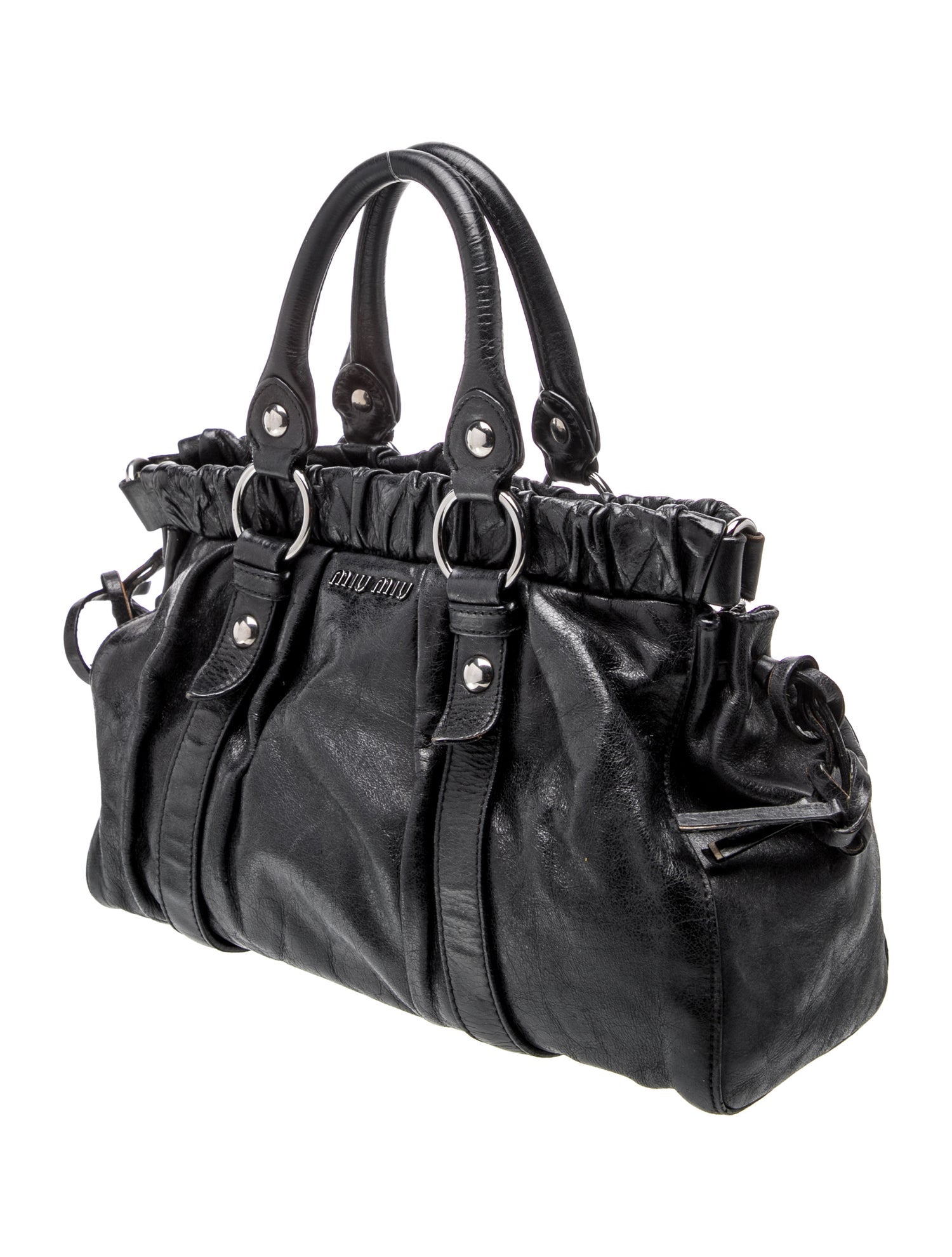 Miu Miu Leather Top Handle Bag
