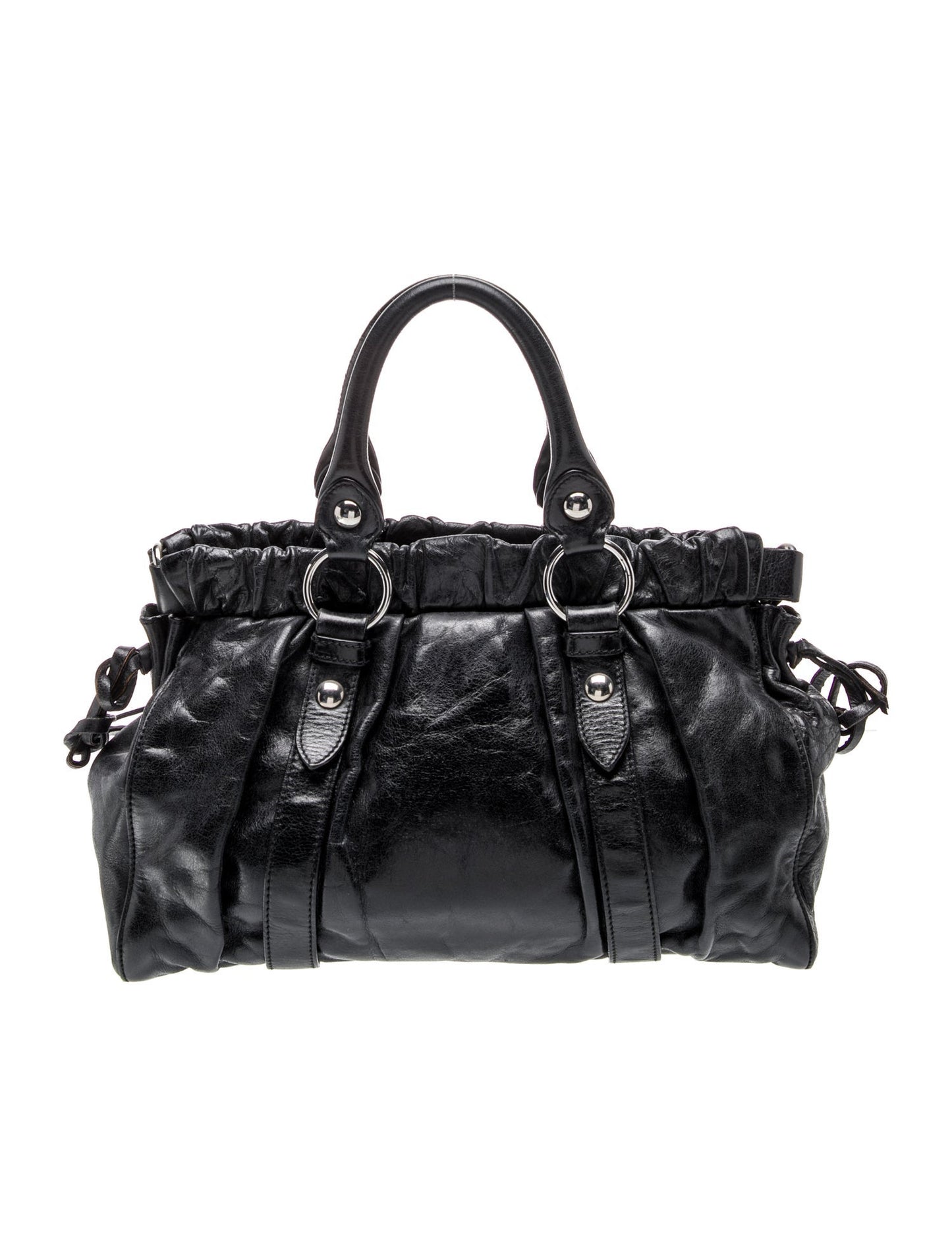 Miu Miu Leather Top Handle Bag