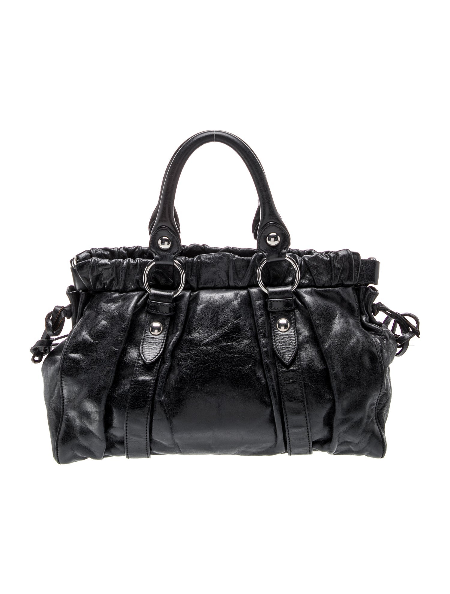 Miu Miu Leather Top Handle Bag