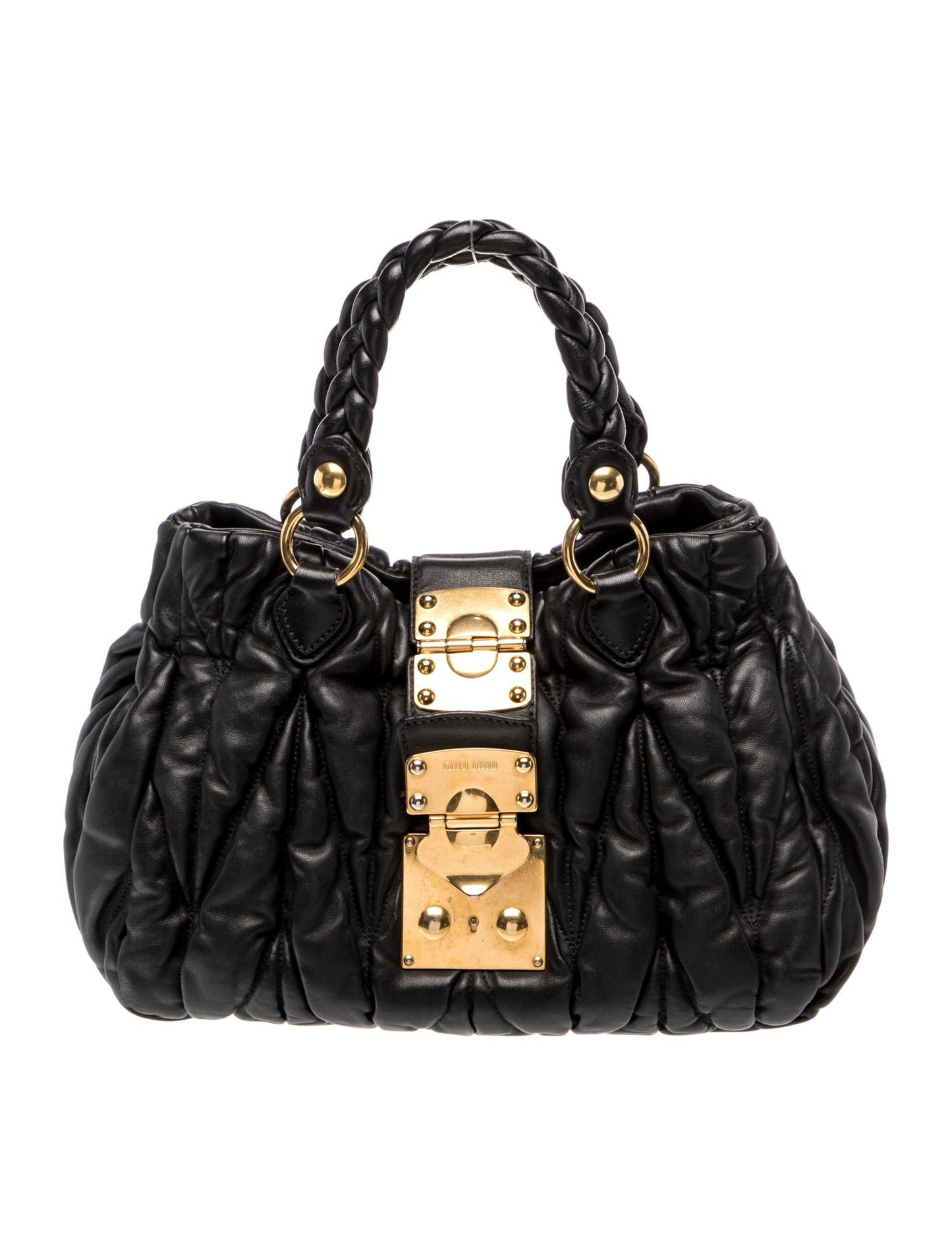 Miu Miu Leather Top Handle Bag