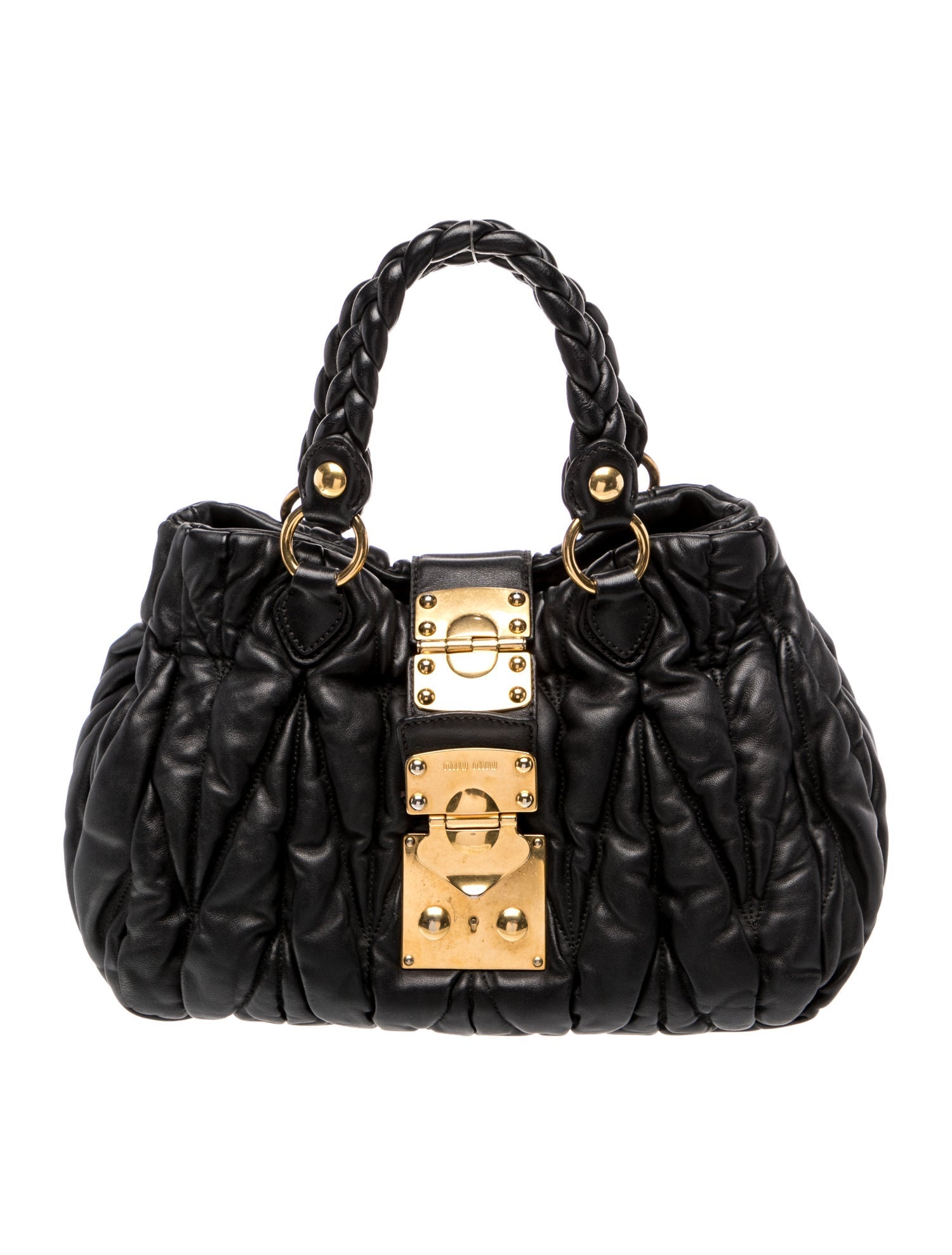 Miu Miu Leather Top Handle Bag