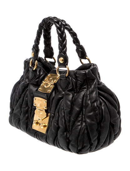 Miu Miu Leather Top Handle Bag
