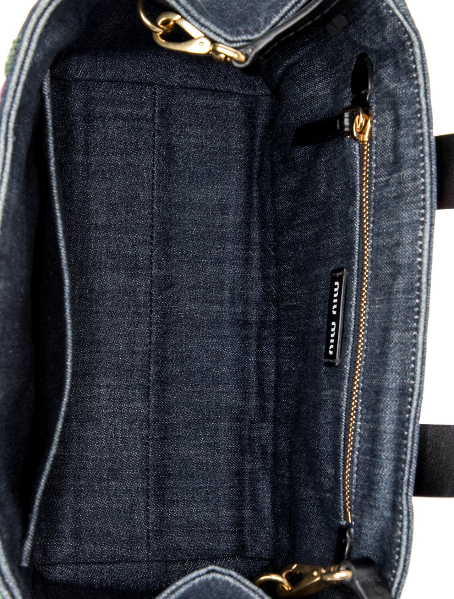 Miu Miu Denim Top Handle Bag