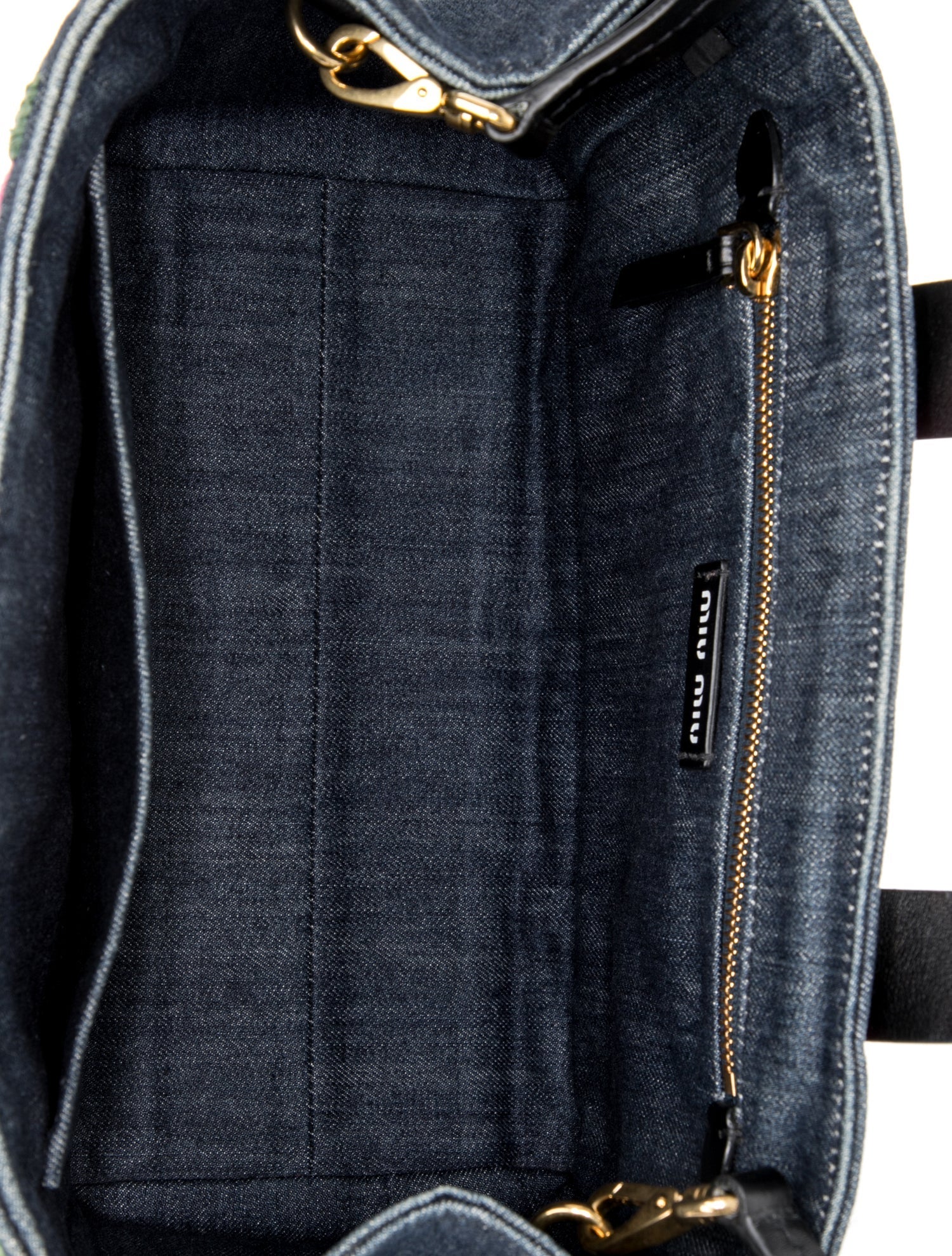 Miu Miu Denim Top Handle Bag