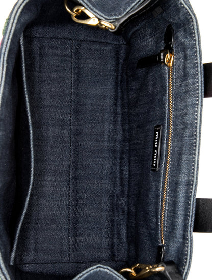 Miu Miu Denim Top Handle Bag