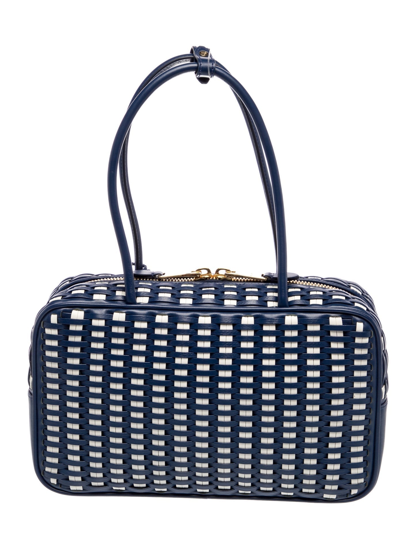 Miu Miu Leather Woven Beau