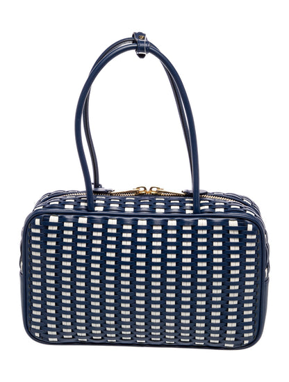 Miu Miu Leather Woven Beau
