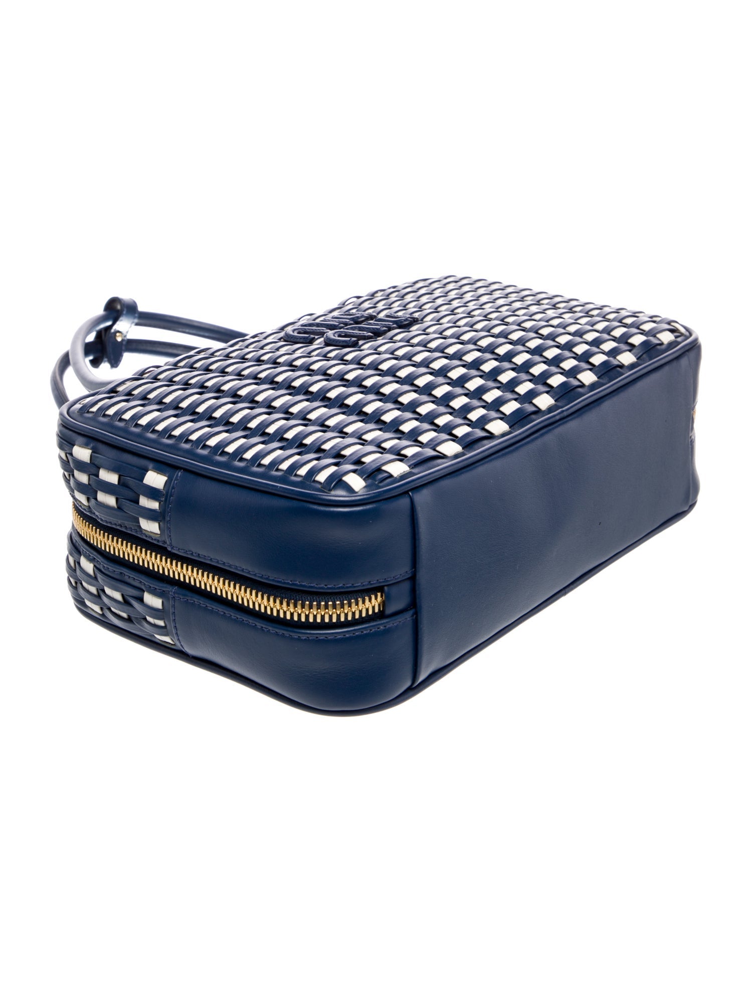 Miu Miu Leather Woven Beau