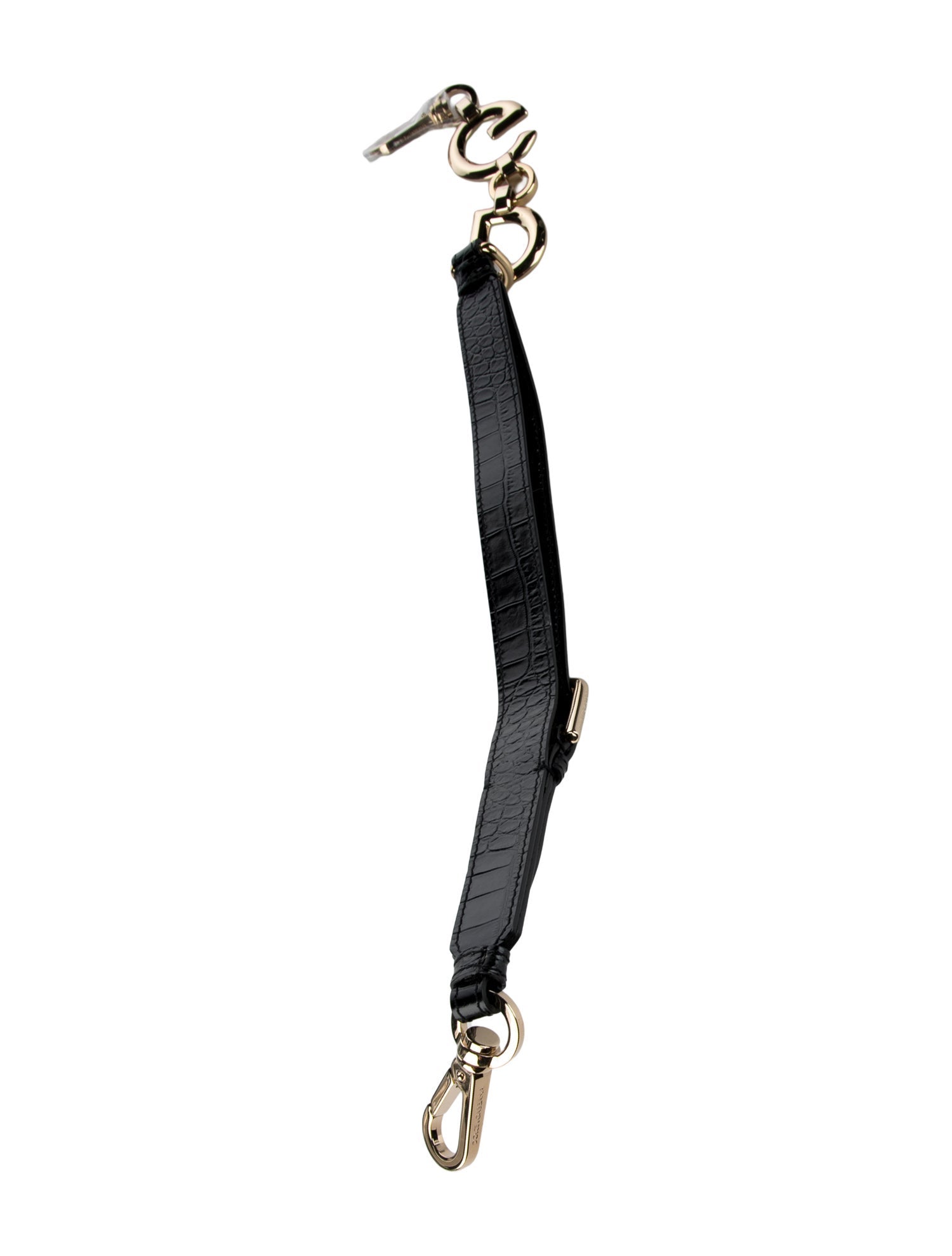 Dolce & Gabbana Embossed Leather Bag Strap