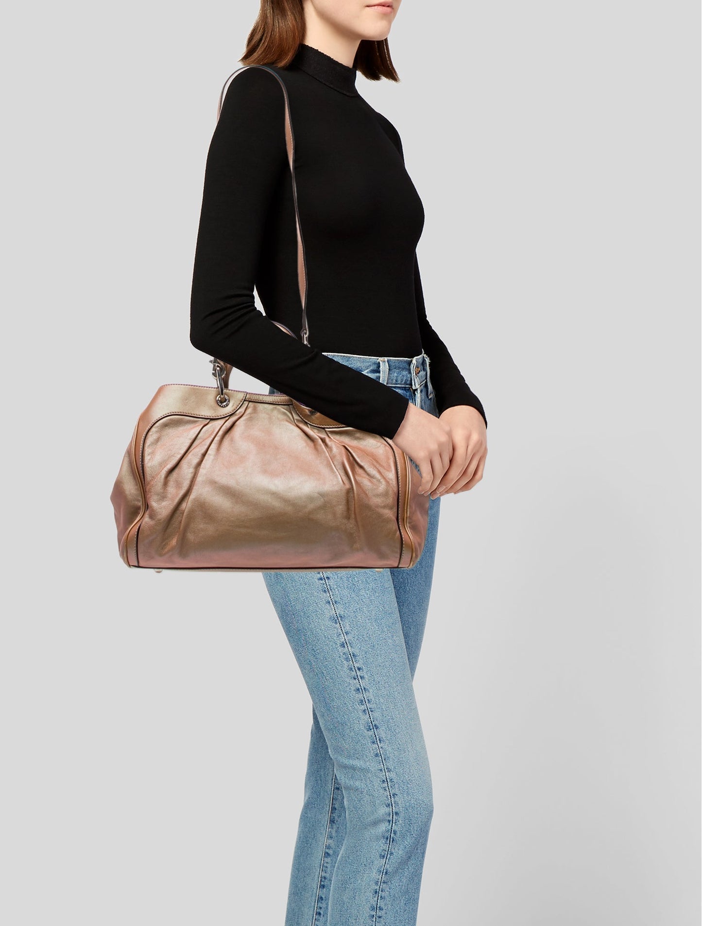 Dolce & Gabbana Leather Weekender Bag Large