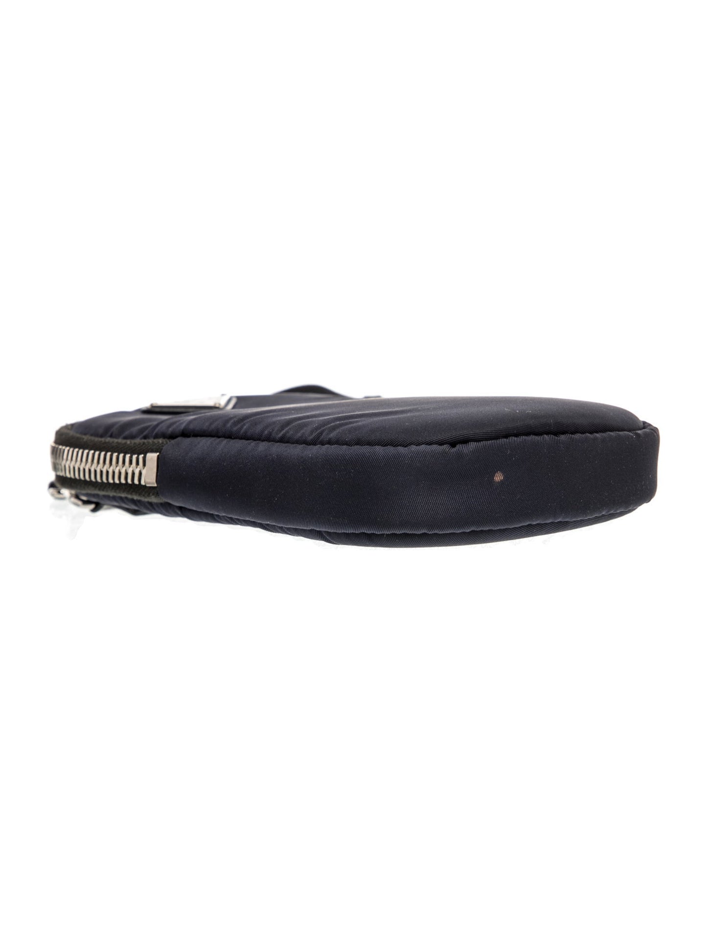 Prada Enameled Metal Triangle Crossbody Bag