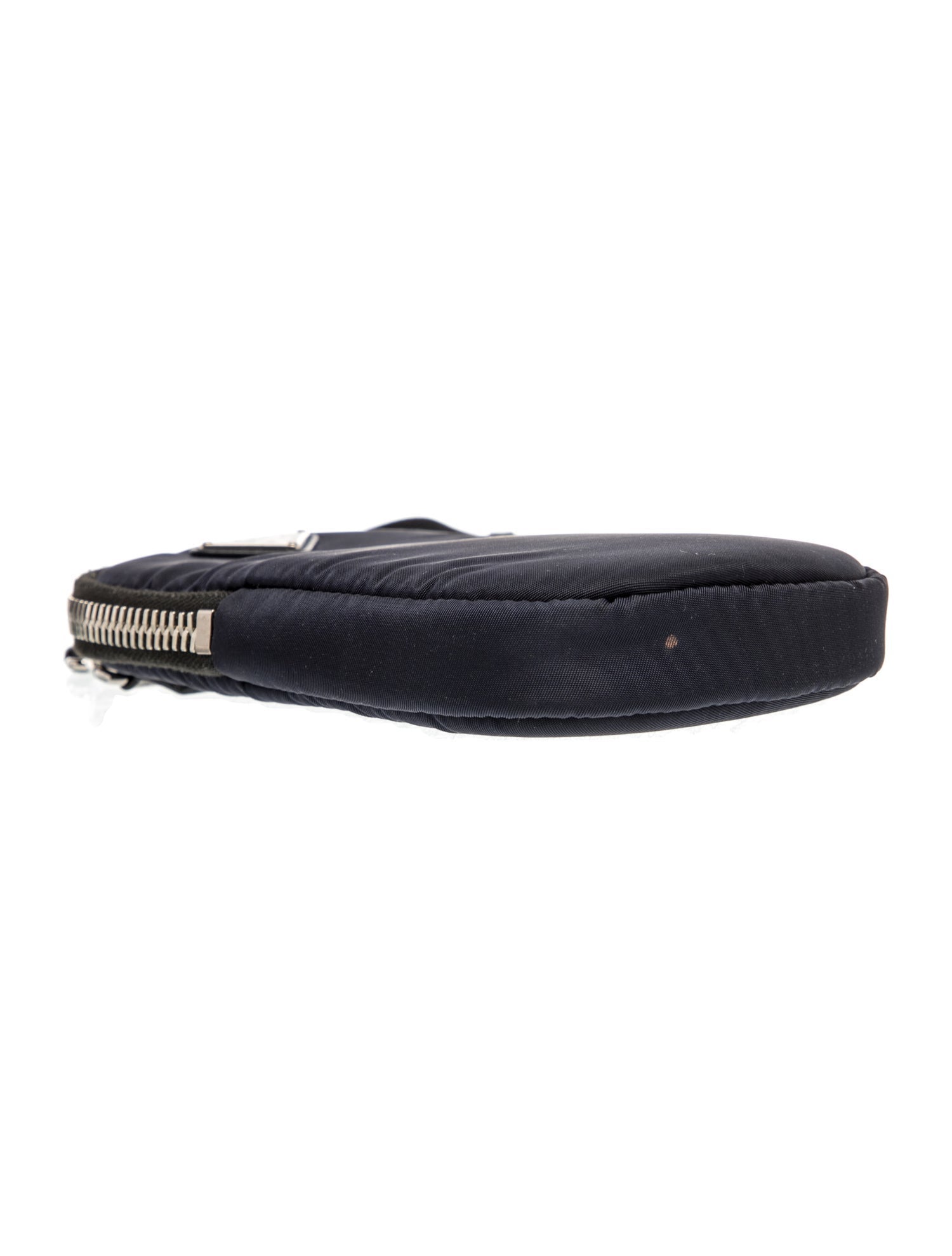 Prada Enameled Metal Triangle Crossbody Bag
