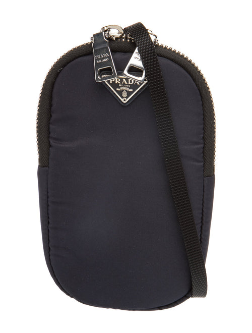 Prada Enameled Metal Triangle Crossbody Bag