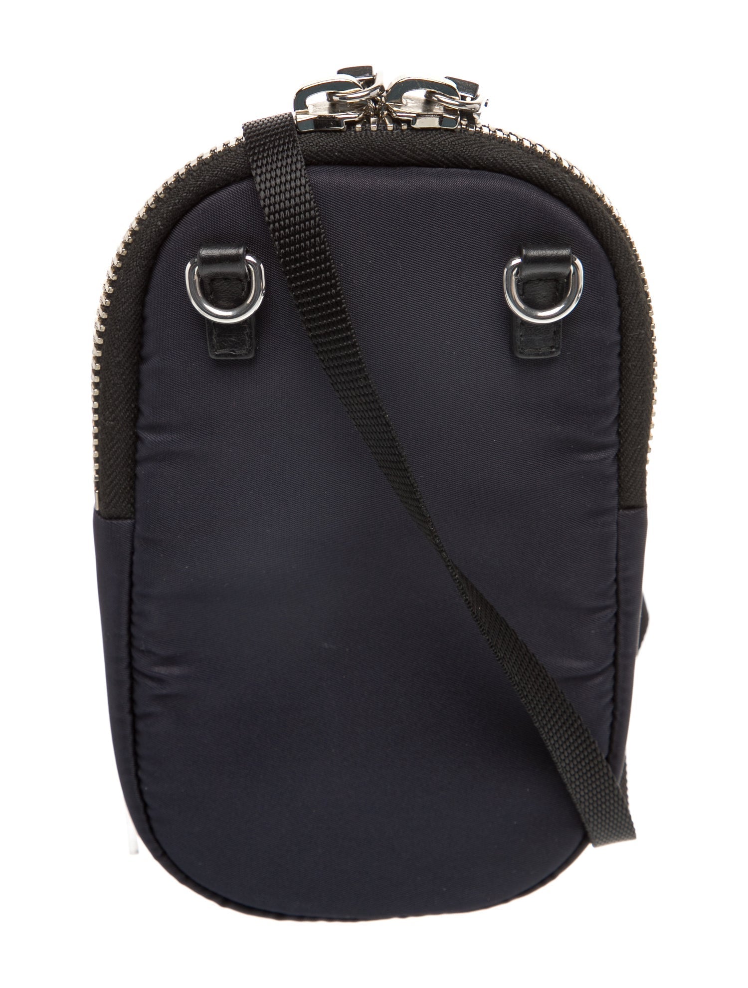 Prada Enameled Metal Triangle Crossbody Bag