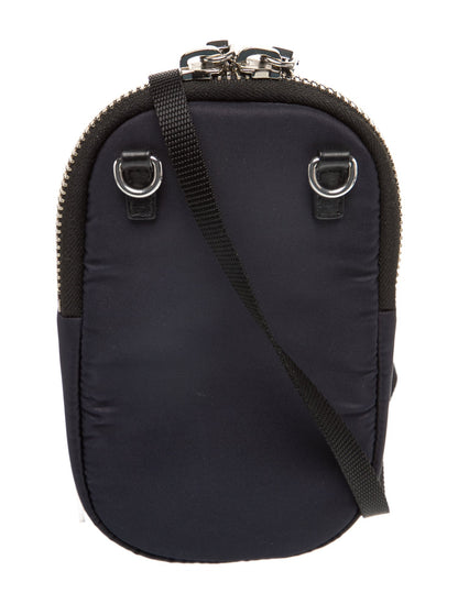 Prada Enameled Metal Triangle Crossbody Bag
